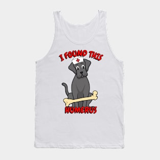 Funny big dog is a nurse with a joke Tank Top